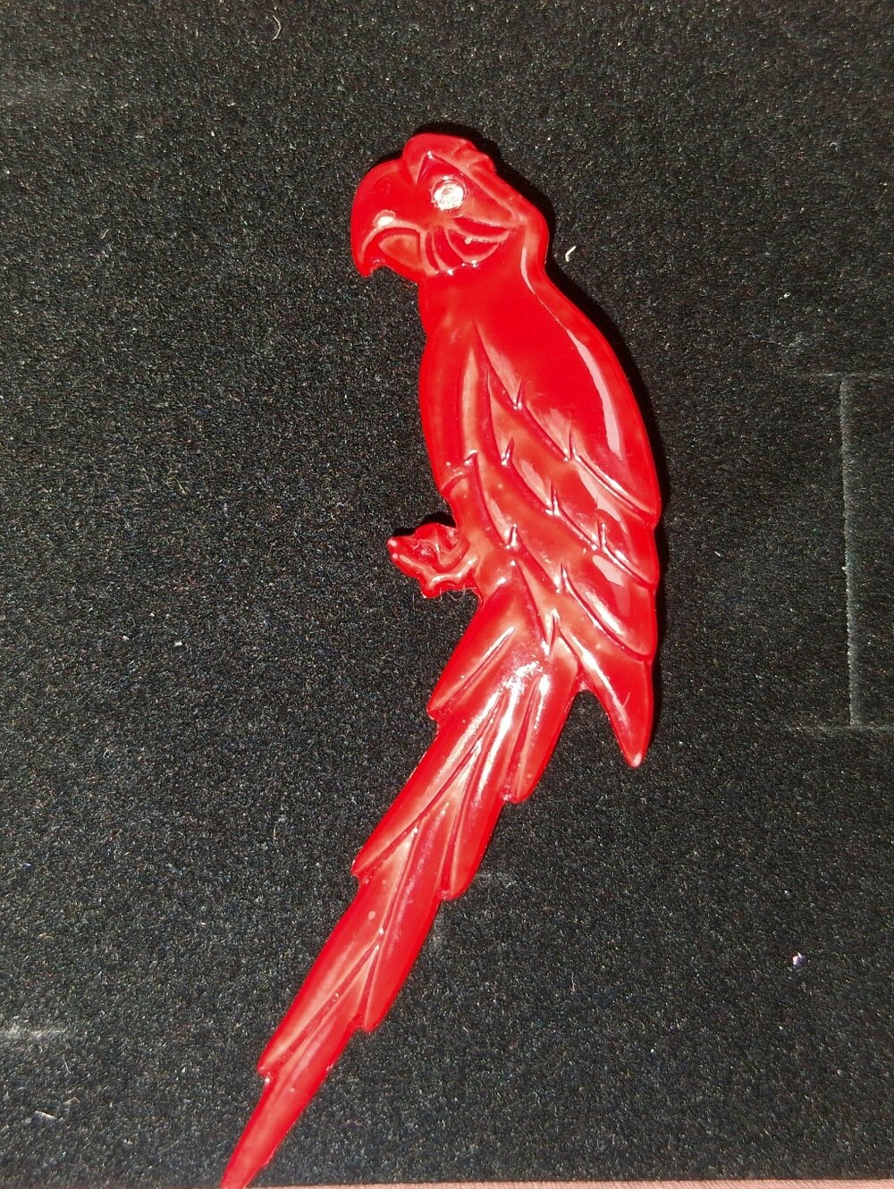 Vintage Red Parrot Brooch - Vintage